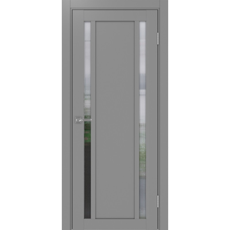 Межкомнатная дверь Турин 522.212, цвет серый, заполнение Мору, размер 200*80 см.