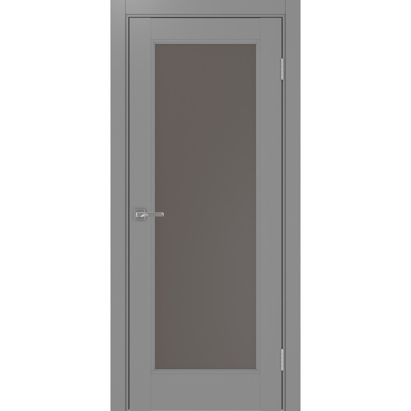 Межкомнатная дверь Турин Neo 501.2, цвет серый, заполнение Бронза матовое, размер 200*80 см.