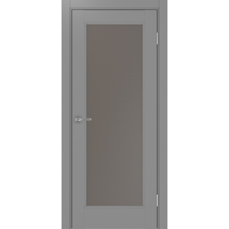 Межкомнатная дверь Турин Neo 501.2, цвет серый, заполнение Пунта бронзовое, размер 200*80 см.