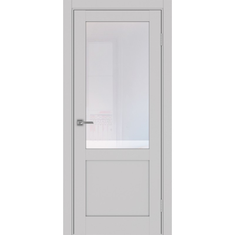 Межкомнатная дверь Турин Neo 502.21, цвет пепельный, заполнение Прозрачное, размер 200*80 см.