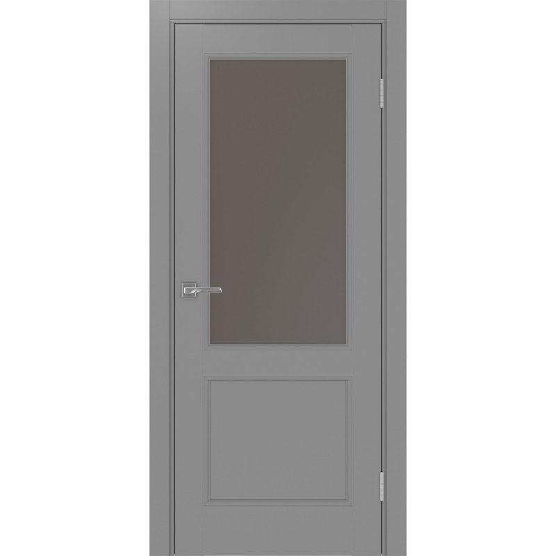 Межкомнатная дверь Турин Neo 502.21, цвет серый, заполнение Бронза матовое, размер 200*80 см.