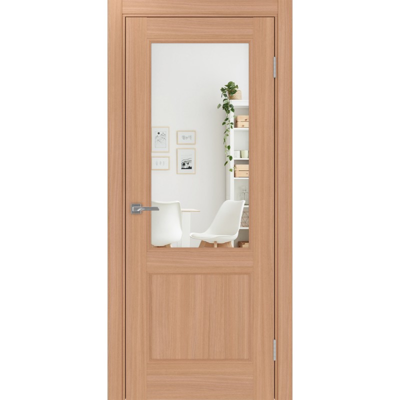 Межкомнатная дверь Турин Neo 502.21, цвет ясень тёмный, заполнение Зеркало/Зеркало, размер 200*80 см.