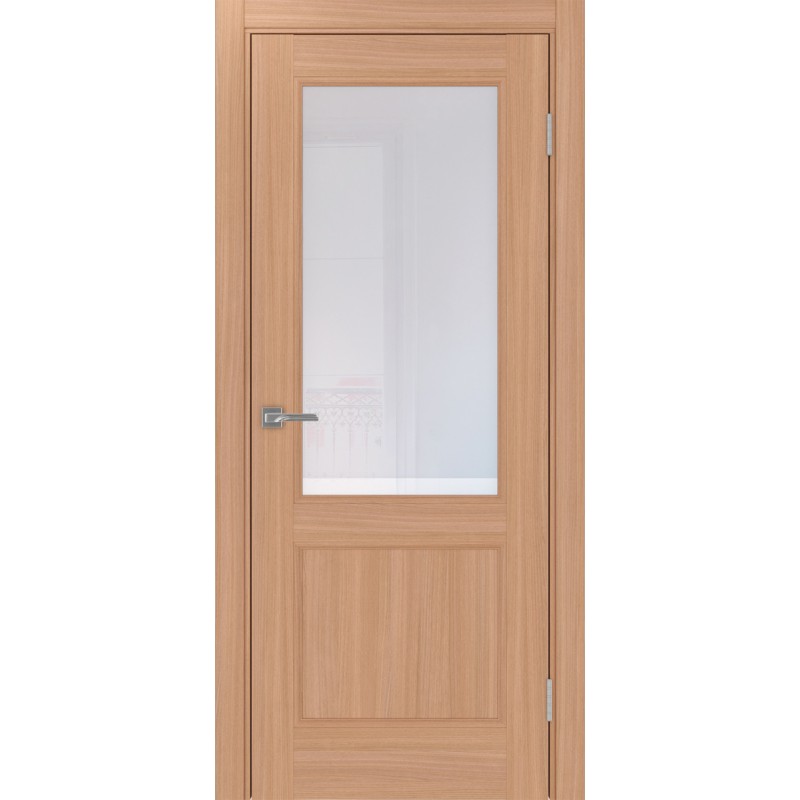 Межкомнатная дверь Турин Neo 502.21, цвет ясень тёмный, заполнение Прозрачное, размер 200*35 см.