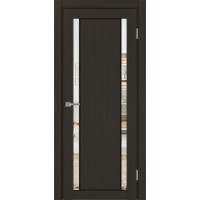 Турин 522AПП.212, цвет Венге FL, молдинг алюм.чёрн стекло Зеркало/Зеркало, размер 80*200 см.