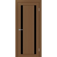 Турин 522AПП.212, цвет Орех NL молдинг алюм.чёрн стекло LACчерный, размер 80*200 см.