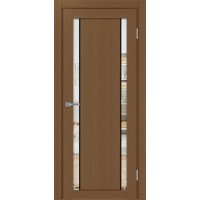 Турин 522AПП.212, цвет Орех NL молдинг алюм.чёрн стекло Зеркало/Зеркало, размер 80*200 см.