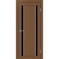 Турин 522AПП.212, цвет Орех NL молдинг алюм.хром стекло LACчерный, размер 80*200 см.