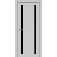 Турин 522AПП.212, цвет Пепельный молдинг алюм.хром стекло LACчерный, размер 80*200 см.