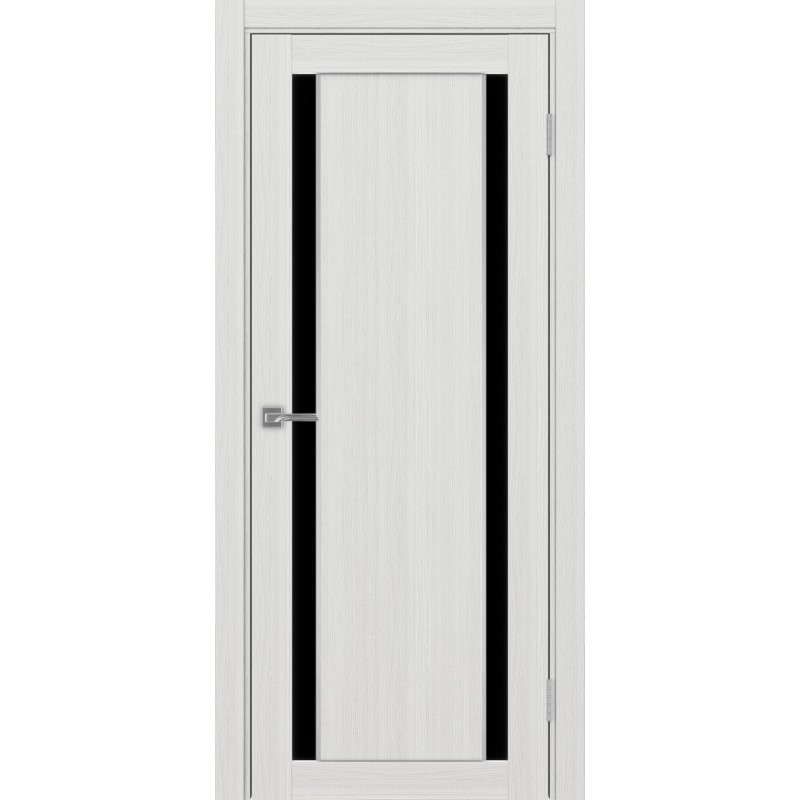 Межкомнатная дверь Турин 522.212 АПП молдинг SC, цвет ясень серебристый, заполнение LACчерный, размер 200*80 см.