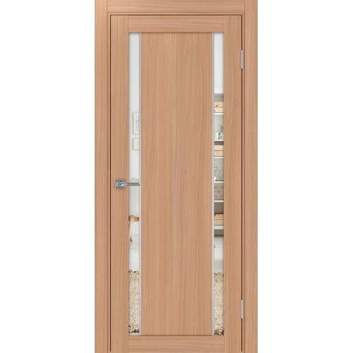 Турин_522AПП.212, цвет Ясень тёмный молдинг алюм.хром стекло Зеркало/Зеркало, размер 80*200 см.