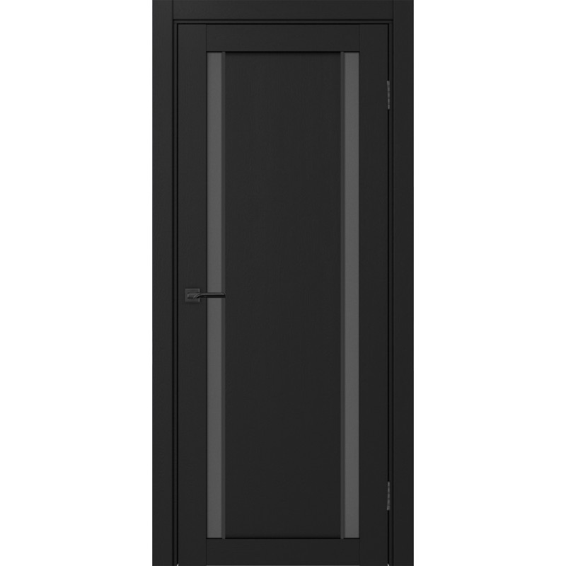 Межкомнатная дверь Турин 522АПС.212, цвет Антрацит молдинг алюм.чёрн стекло Графит матовое, размер 80*200 см.