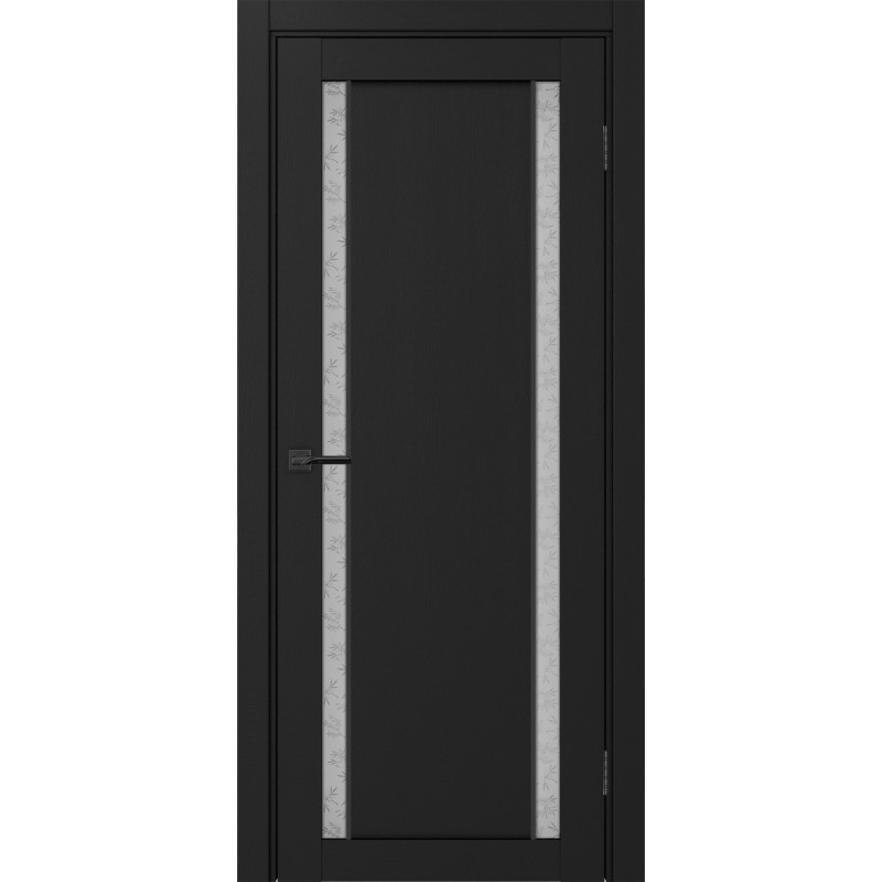 Межкомнатная дверь Турин 522АПС.212, цвет Антрацит молдинг алюм.чёрн стекло Дали бесцветное, размер 80*200 см.