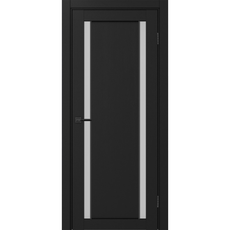 Межкомнатная дверь Турин 522АПС.212, цвет Антрацит молдинг алюм.чёрн стекло Мателюкс, размер 80*200 см.