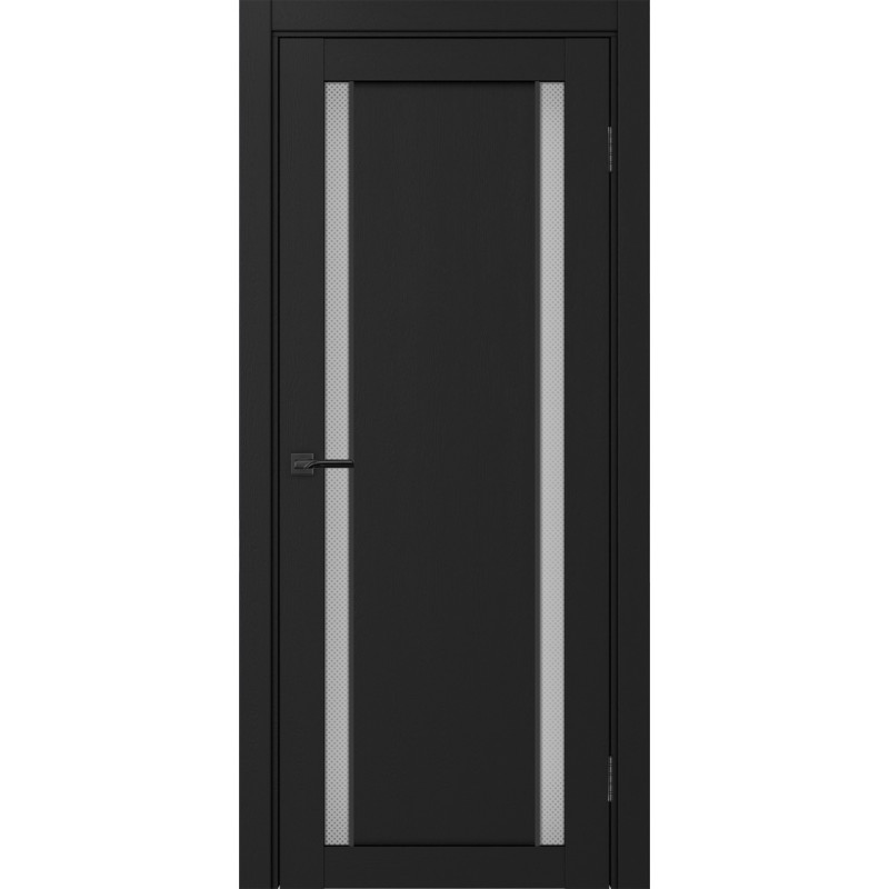 Межкомнатная дверь Турин 522АПС.212, цвет Антрацит молдинг алюм.чёрн стекло Пунта бесцветное, размер 80*200 см.
