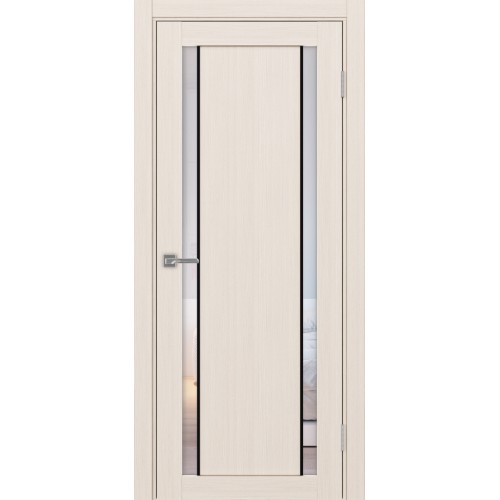 Турин 522АПС.212, цвет Ясень перламутровый молдинг алюм.чёрн стекло Прозрачное, размер 80*200 см.