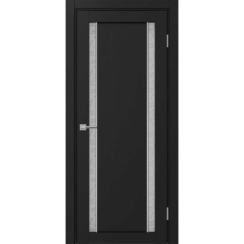 Межкомнатная дверь Турин 522АПС.212, цвет Антрацит молдинг алюм.хром стекло Дали бесцветное, размер 80*200 см.