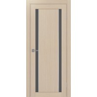 Турин 522АПС.212, цвет Дуб беленый FL, молдинг алюм.хром стекло Графит матовое, размер 80*200 см.