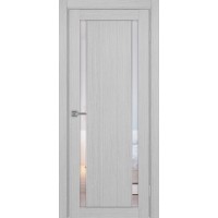 Турин 522АПС.212, цвет Дуб Серый FL, молдинг алюм.хром стекло Прозрачное, размер 80*200 см.