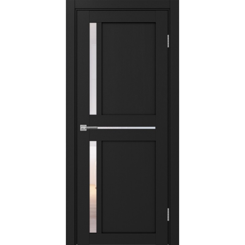 Межкомнатная дверь Турин 523.221, цвет Антрацит стекло Прозрачное, размер 80*200 см.