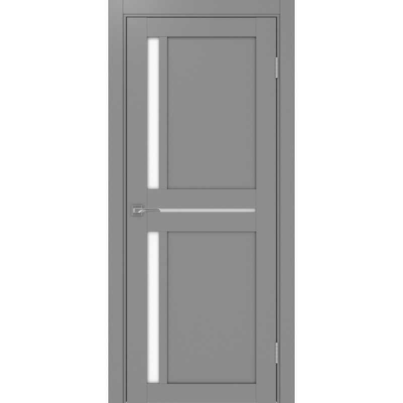 Межкомнатная дверь Турин 523.221, цвет серый, заполнение LACбелый, размер 200*80 см.