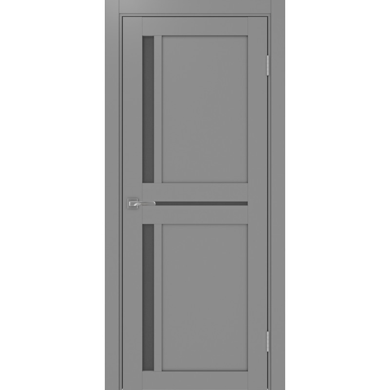 Межкомнатная дверь Турин 523.221, цвет серый, заполнение Графит матовое, размер 200*80 см.