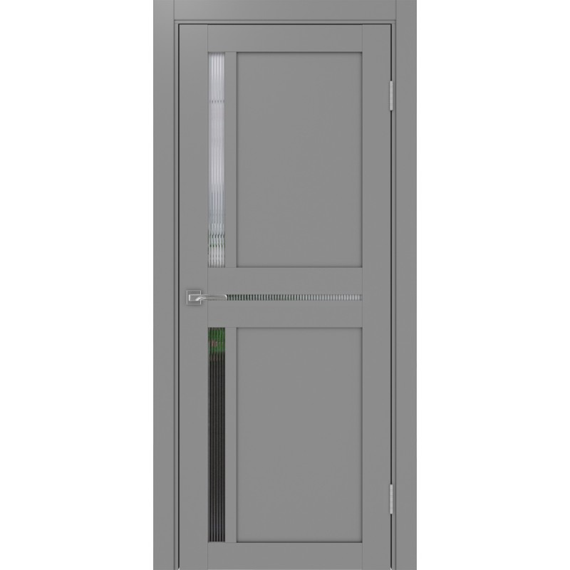 Межкомнатная дверь Турин 523.221, цвет серый, заполнение Мору, размер 200*80 см.
