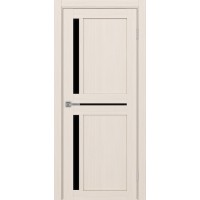 Турин 523.221, цвет Ясень перламутровый стекло LACчерный, размер 80*200 см.