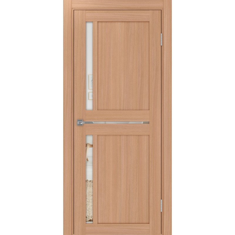 Межкомнатная дверь Турин 523.221, цвет ясень тёмный, заполнение Зеркало/Зеркало, размер 200*80 см.