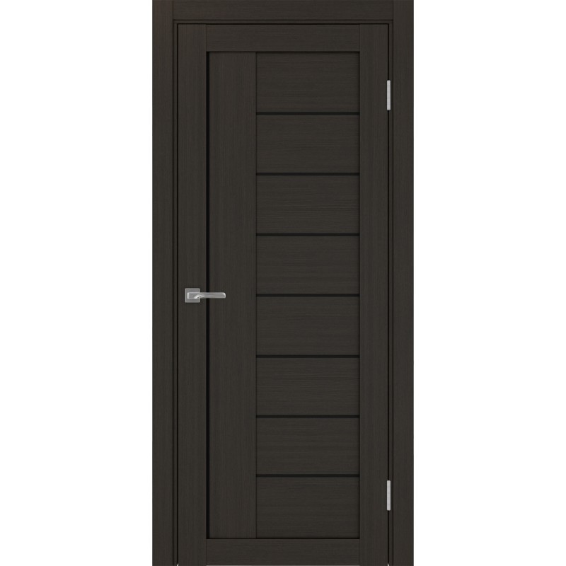 Межкомнатная дверь Турин 524AПП.11, цвет Венге FL, молдинг алюм.чёрн размер 80*200 см.