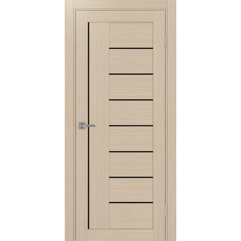 Межкомнатная дверь Турин 524AПП.11, цвет Дуб беленый FL, молдинг алюм.чёрн размер 80*200 см.