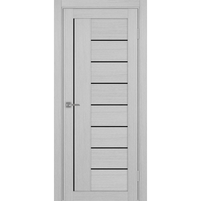 Межкомнатная дверь Турин 524AПП.11, цвет Дуб Серый FL, молдинг алюм.чёрн размер 80*200 см.