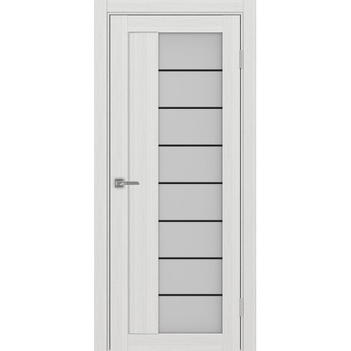 Турин 524АСС.22, цвет Ясень серебристый, молдинг алюм.чёрн стекло Мателюкс, размер 80*200 см.