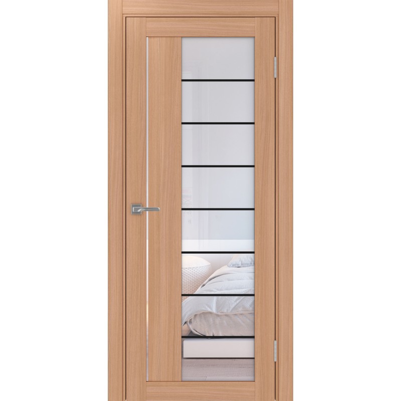 Межкомнатная дверь Турин 524.22 АСС молдинг SB, цвет ясень тёмный, заполнение Прозрачное, размер 200*80 см.