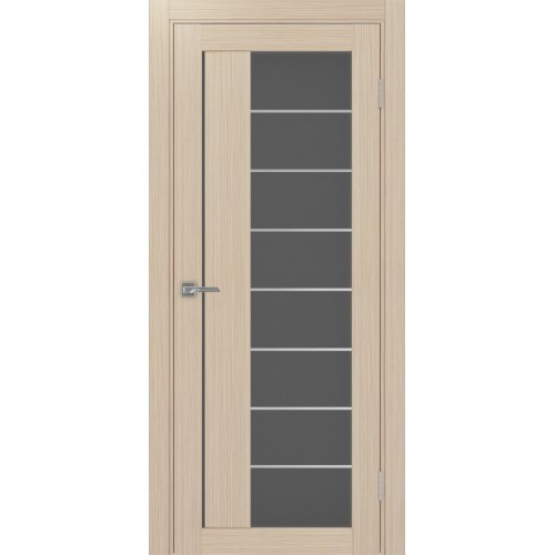 Турин 524АСС.22, цвет Дуб беленый FL, молдинг алюм.хром стекло Графит матовое, размер 80*200 см.