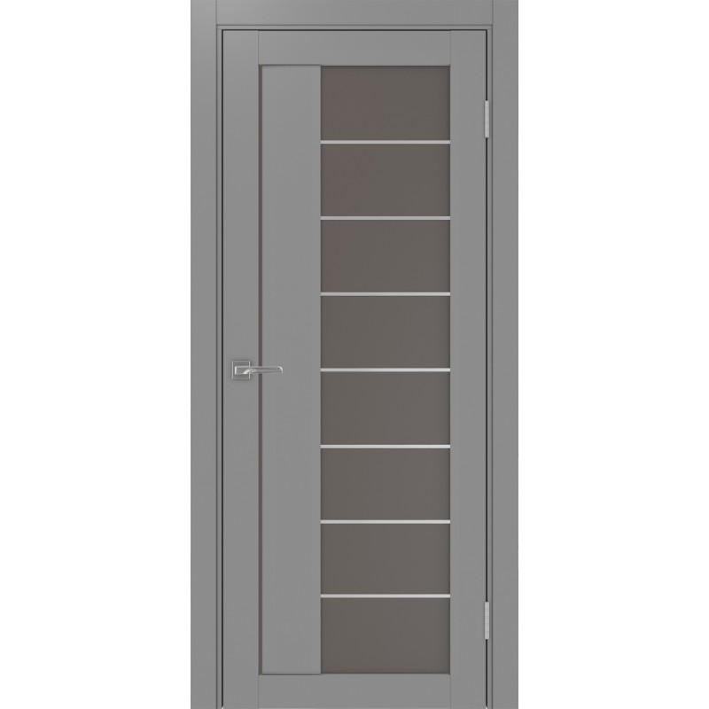 Межкомнатная дверь Турин 524.22 АСС молдинг SC, цвет серый, заполнение Бронза матовое, размер 200*80 см.