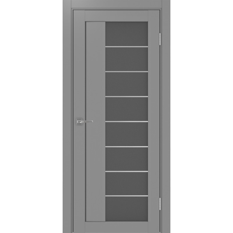 Межкомнатная дверь Турин 524.22 АСС молдинг SC, цвет серый, заполнение Графит матовое, размер 200*80 см.