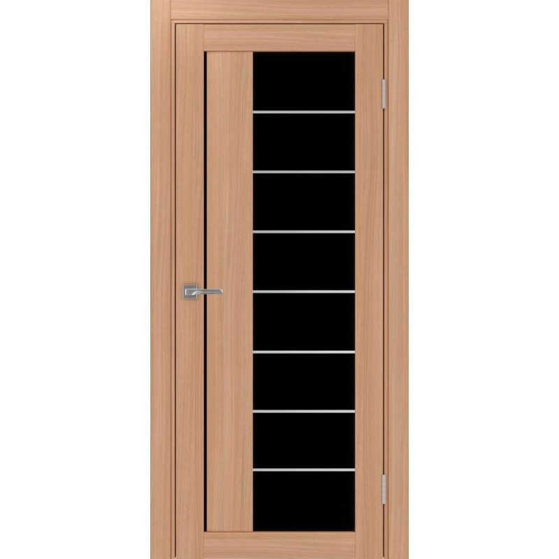 Межкомнатная дверь Турин 524.22 АСС молдинг SC, цвет ясень тёмный, заполнение LACчерный, размер 200*80 см.
