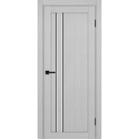 Турин 525АПС.121, цвет Дуб Серый FL, молдинг алюм.чёрн стекло Мателюкс, размер 80*200 см.