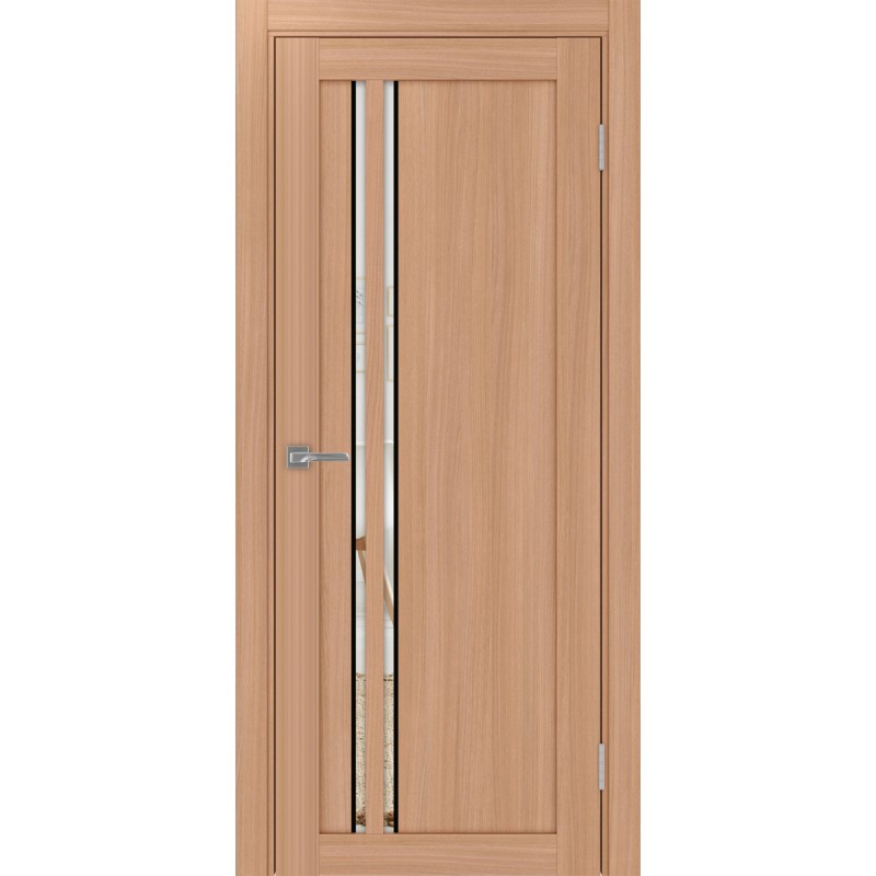 Межкомнатная дверь Турин 525.121 АПС молдинг SB, цвет ясень тёмный, заполнение Зеркало, размер 200*80 см.