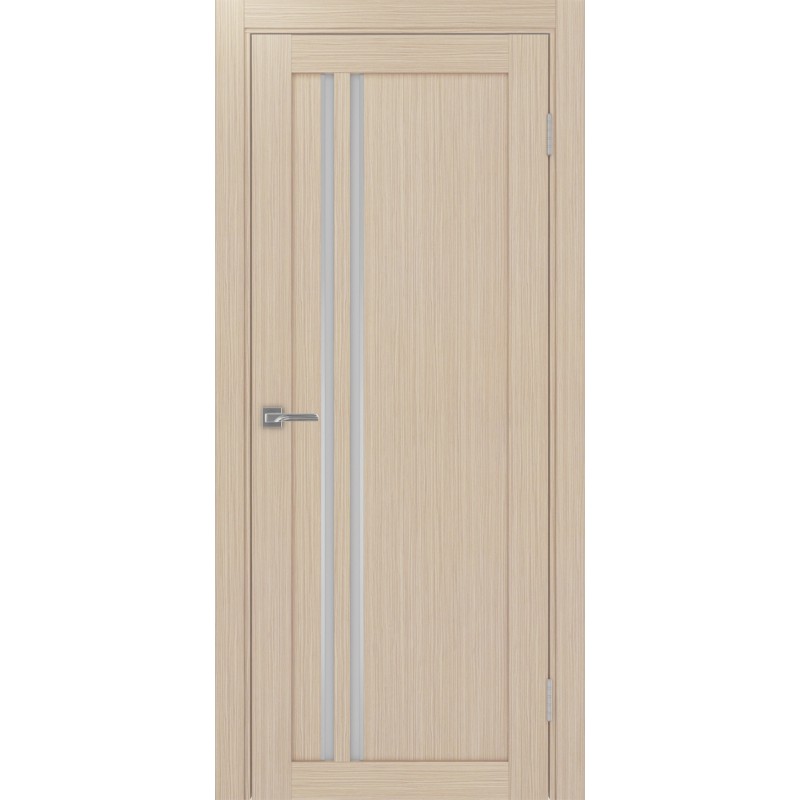 Межкомнатная дверь Турин 525АПС.121, цвет Дуб беленый FL, молдинг алюм.хром стекло Мателюкс, размер 80*200 см.