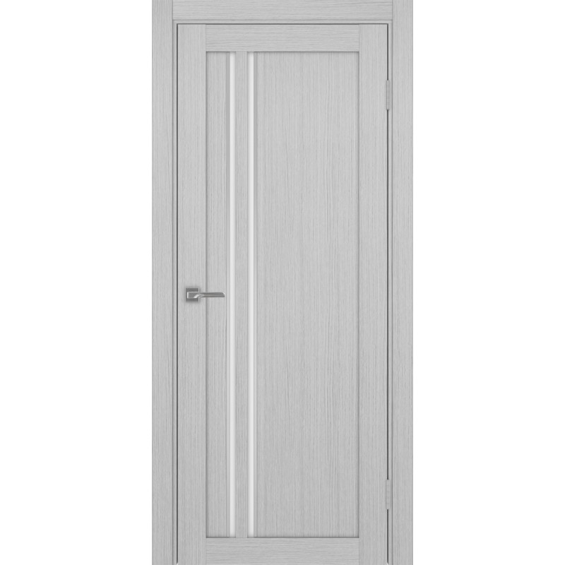 Межкомнатная дверь Турин 525АПС.121, цвет Дуб Серый FL, молдинг алюм.хром стекло Мателюкс, размер 80*200 см.