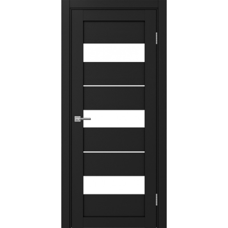 Межкомнатная дверь Турин 526.122, цвет Антрацит стекло LACбелый, размер 80*200 см.