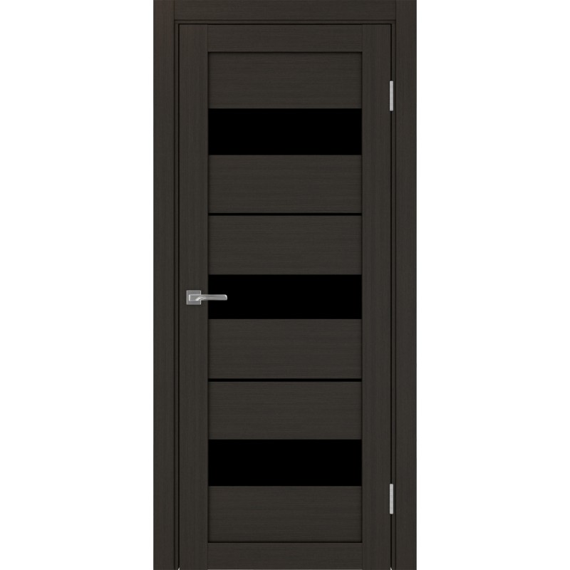 Межкомнатная дверь Турин 526.122, цвет Венге FL стекло LACчерный, размер 80*200 см.