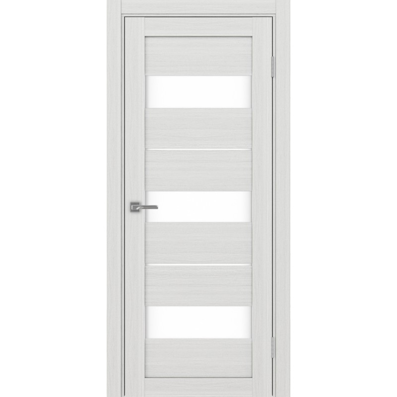 Межкомнатная дверь Турин 526.122, цвет ясень серебристый, заполнение LACбелый, размер 200*80 см.