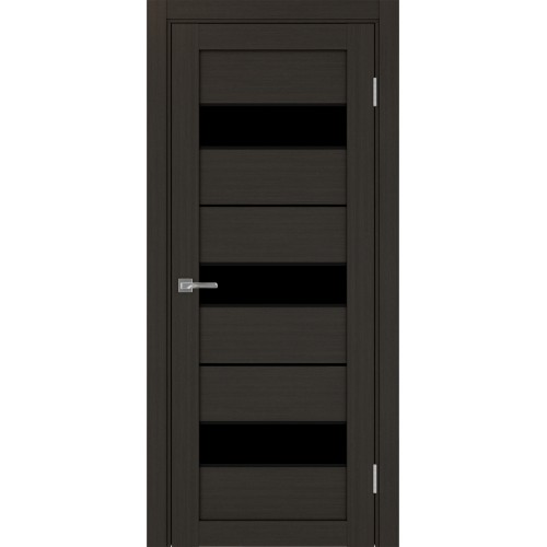 Турин 526АПП.122, цвет Венге FL, молдинг алюм.чёрн стекло LACчерный, размер 80*200 см.