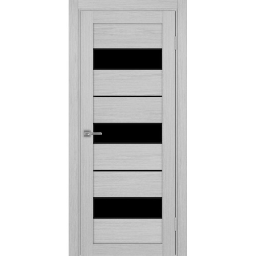 Турин 526АПП.122, цвет Дуб Серый FL, молдинг алюм.чёрн стекло LACчерный, размер 80*200 см.