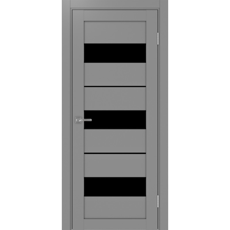 Межкомнатная дверь Турин 526.122 АПП молдинг SB, цвет серый, заполнение LACчерный, размер 200*80 см.