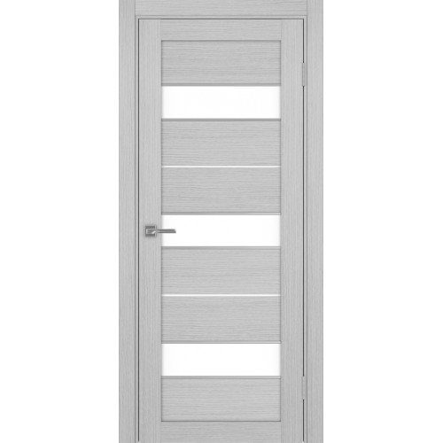 Турин 526АПП.122, цвет Дуб Серый FL, молдинг алюм.хром стекло LACбелый, размер 80*200 см.