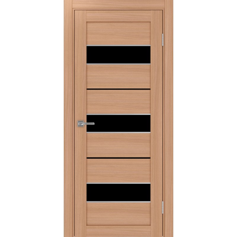 Межкомнатная дверь Турин 526.122 АПП молдинг SC, цвет ясень тёмный, заполнение LACчерный, размер 200*80 см.