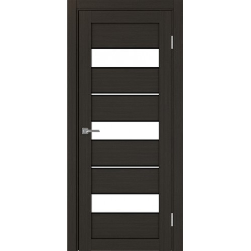 Турин 526АППmax.122, цвет Венге FL, молдинг алюм.чёрн стекло LACбелый, размер 80*200 см.